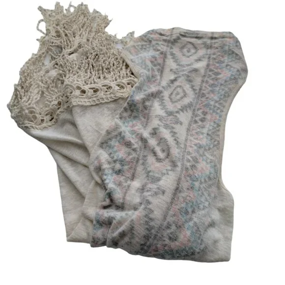 Anthropologie Penelope Project Long Open Cardigan/Ruana/Sleeveless Duster- Boho - Picture 3 of 8